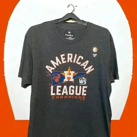 Fanatics Charcoal Houston Astros Med. 2021 American League Champions NEW - Picture 5 of 6